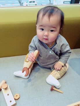 「MAKIE（マキエ）のアイテム」を使った、虹ママさん（キッズ・60cm）の秋コーディネート