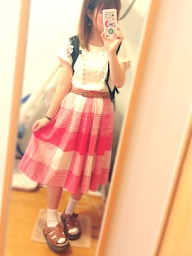 「aiko」｜「アイテム（アナログ腕時計）」を使った、ゆうかさん（レディース・157cm）の秋コーディネート