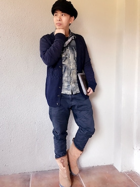 「PRPS（ピーアールピーエス）のアイテム」を使った、kalaka777さん（メンズ・170cm）の秋コーディネート