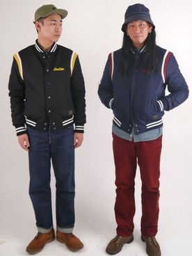 「seesaw（シーソー）のアイテム（スタジャン）」を使った、L.H.P _SPACEさん（メンズ・180cm）の春コーディネート