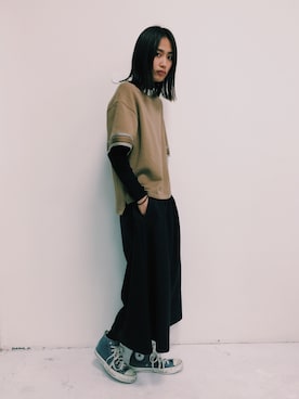 「tiit（ティート）のアイテム」を使った、三井 麻央さん（レディース・168cm）の春コーディネート