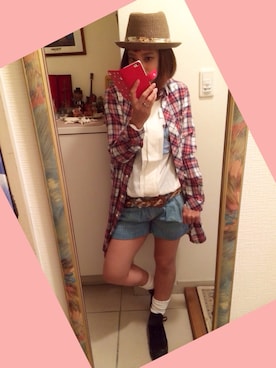 「ricori（リコリ）のアイテム」を使った、こばっちさん（レディース・155cm）の夏コーディネート