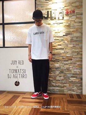 「JUNRED（ジュンレッド）のアイテム（その他）」を使った、YASUさん（メンズ・178cm）の夏コーディネート