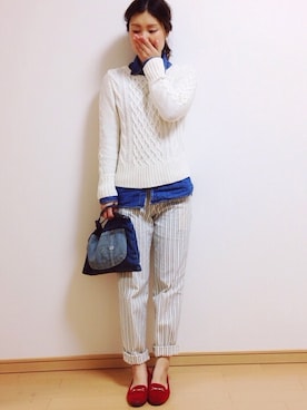 「Lee（リー）のアイテム（財布/小物）」を使った、ikumi＊さん（レディース・159cm）の冬コーディネート