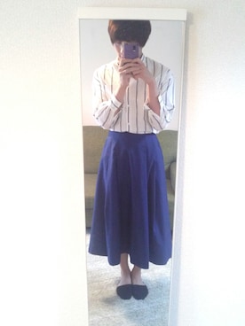 「ADAM ET ROPE'（アダムエロペ）のアイテム（スカート）」を使った、てぃーなさん（メンズ・168cm）の春コーディネート