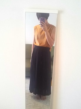 「アイテム（スカート）」を使った、てぃーなさん（メンズ・168cm）の秋コーディネート