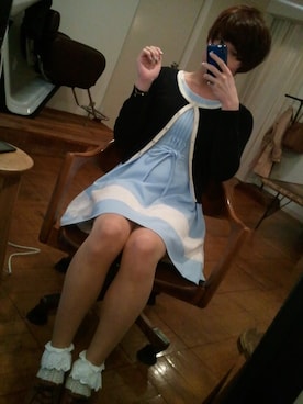 「アイテム（ワンピース）」を使った、てぃーなさん（メンズ・168cm）の秋コーディネート