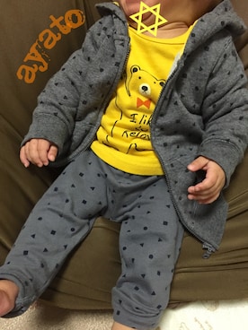 「UNIQLOコーデ」｜Ａaaya10さん（キッズ・80cm）の春コーディネート