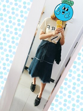 「Ungrid（アングリッド）のアイテム（モカシン/デッキシューズ）」を使った、saffi酱さん（レディース・162cm）の秋コーディネート