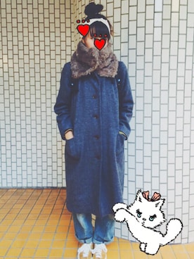 「ミナペルホネン」｜「アイテム（その他アウター）」を使った、ぴすたちよさん（レディース・163cm）の秋コーディネート