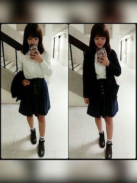 「Lulus（-）のアイテム（ジャケット/アウター）」を使った、Sabrina Wangさん（レディース・162cm）の冬コーディネート