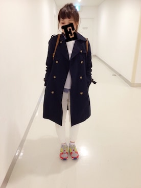 「UNTITLED（アンタイトル）のアイテム（トレンチコート）」を使った、EMIOHIさん（レディース・153cm）の春コーディネート