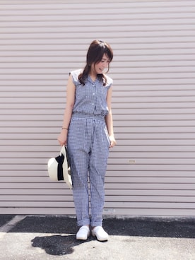 「ブルー x ホワイト」｜EMIOHIさん（レディース・153cm）の夏コーディネート