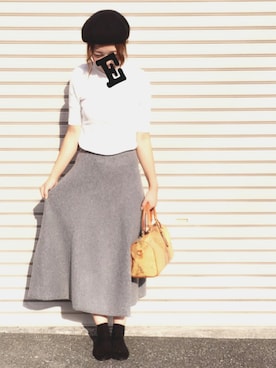 「フェルト生地」｜EMIOHIさん（レディース・153cm）の秋コーディネート