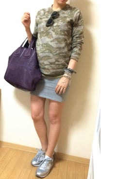 「ユナイテッドアローズ」｜「アイテム（スウェット）」を使った、minako kanedaさん（レディース・159cm）の秋コーディネート