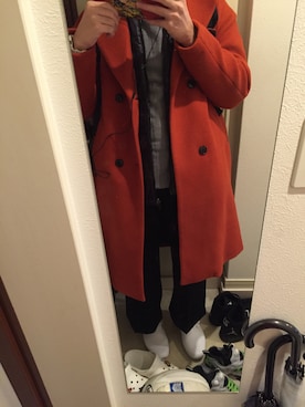 「レディース」｜「アイテム（チェスターコート）」を使った、matchさん（メンズ・171cm）の秋コーディネート