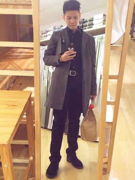 「HUGO BOSS（ヒューゴボス）のアイテム（フォーマルスーツ/小物）」を使った、SHENGPINGさん（メンズ・180cm）の秋コーディネート