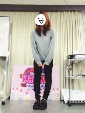 「ジョージコックス」｜「アイテム（その他トップス）」を使った、かしわぎさん（レディース・161cm）の冬コーディネート