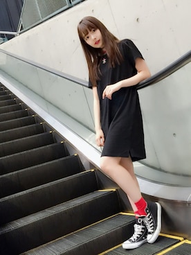 「OPENING CEREMONY（オープニングセレモニー）のアイテム（ワンピース/ドレス）」を使った、村瀬紗英さん（レディース・159cm）の夏コーディネート