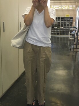 Toshiko Okuzaraさん（レディース・153cm）の夏コーディネート