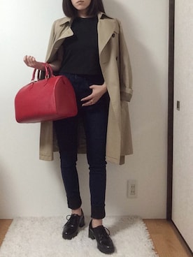 「FOREVER 21」｜「アイテム（トレンチコート）」を使った、kurumiさん（レディース・154cm）の春コーディネート