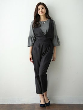 「Honeys（ハニーズ）のアイテム（パンツ）」を使った、ハニーズさん（レディース・160cm）の秋コーディネート