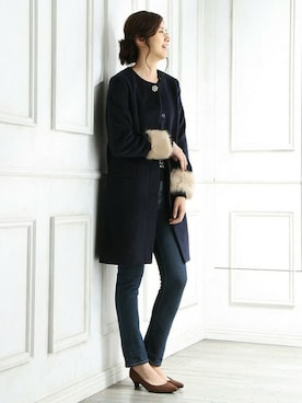 「Honeys」｜「アイテム（ジャケット/アウター）」を使った、ハニーズさん（レディース・160cm）の秋コーディネート