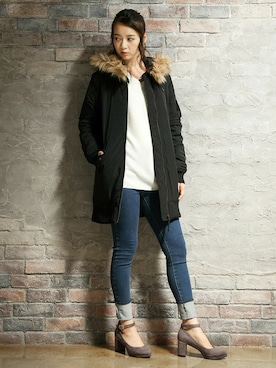 「Honeys」｜「アイテム（ジャケット/アウター）」を使った、ハニーズさん（レディース・160cm）の秋コーディネート