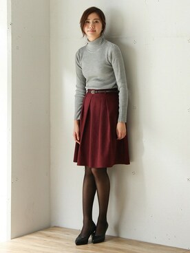 「ボルドー」｜ハニーズさん（レディース・160cm）の秋コーディネート