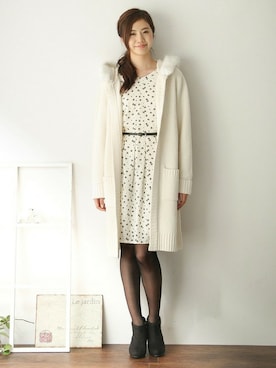「ロングカーディガン」｜ハニーズさん（レディース・160cm）の秋コーディネート