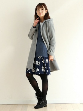 「Honeys」｜「アイテム（ジャケット/アウター）」を使った、ハニーズさん（レディース・160cm）の冬コーディネート