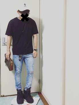 「CASPER JOHN」｜「アイテム（キャップ）」を使った、yasukeさん（メンズ・162cm）の夏コーディネート