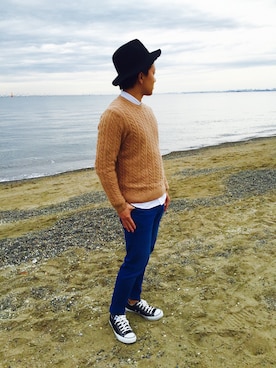 「ハットコーデ」｜.ym22さん（メンズ・170cm）の秋コーディネート