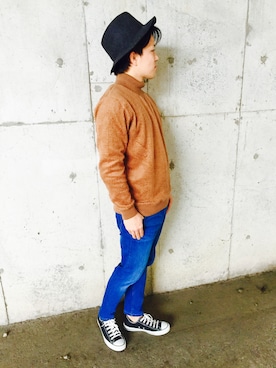 「ハットコーデ」｜.ym22さん（メンズ・170cm）の冬コーディネート