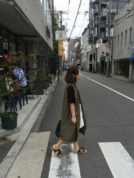 「streetsnap」｜「アイテム（トレンチコート）」を使った、Wingss.さん（レディース・153cm）の秋コーディネート