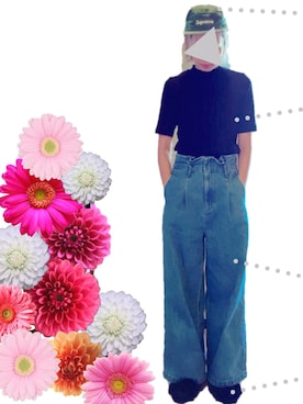 「OPENING CEREMONY（オープニングセレモニー）のアイテム（デニムパンツ）」を使った、JOHさん（レディース・169cm）の秋コーディネート