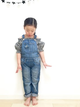 「Handmade（ハンドメイド）のアイテム（シャツ/ブラウス）」を使った、lovekoさん（キッズ・110cm）の春コーディネート