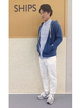 「リバースウィーブ」｜渡邊さん（メンズ・172cm）の冬コーディネート