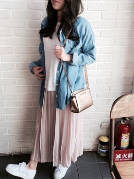 「skirt」｜「アイテム（デニムジャケット）」を使った、ustyleさん（レディース・160cm）の春コーディネート