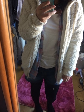 「ROXY（ロキシー）のアイテム（ブルゾン）」を使った、riiさん（レディース・154cm）の秋コーディネート