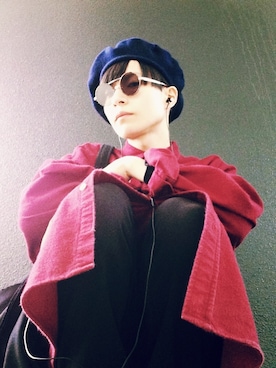 「ALLEGE（アレッジ）のアイテム（ハンチング/ベレー帽）」を使った、Nikoruさん（メンズ・175cm）の冬コーディネート