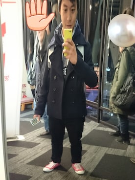 「アイテム（ピーコート）」を使った、だいちゃんさん（メンズ・168cm・10代）の冬コーディネート