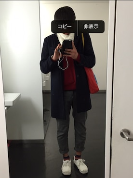 「ニットカーディガン」｜「アイテム（トレンチコート）」を使った、しゅんたさん（メンズ・182cm）の春コーディネート
