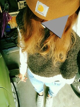 「ネイル」｜「アイテム（ニットキャップ/ビーニー）」を使った、yunさん（レディース・165cm）の秋コーディネート