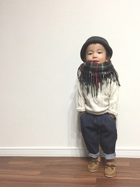 「西松屋（ニシマツヤ）のアイテム」を使った、y___aさん（キッズ・80cm）の冬コーディネート