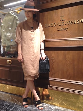 「VANILLA MOON（バニラムーン）のアイテム」を使った、nano・universe 梅田 STAFFさん（レディース・160cm）の夏コーディネート