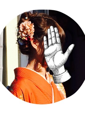 「minneのアイテム（バレッタ/ヘアクリップ、ベージュ系）」を使った、つんねこさん（レディース・170cm）の冬コーディネート