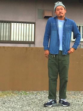 「INFIELDER DESIGN（インフィールダーデザイン）のアイテム（ニットキャップ/ビーニー）」を使った、たて たつさん（メンズ・170cm）の秋コーディネート