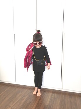 「バーバリー」｜「アイテム（ブルゾン）」を使った、Ｅnna.さん（キッズ・100cm）の冬コーディネート