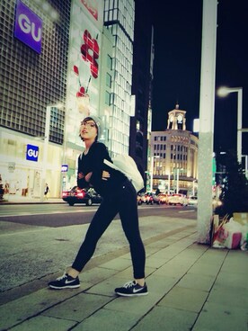 「BLK DNM（ブラックデニム）のアイテム（パンツ）」を使った、くりりんさん（レディース・156cm）の秋コーディネート